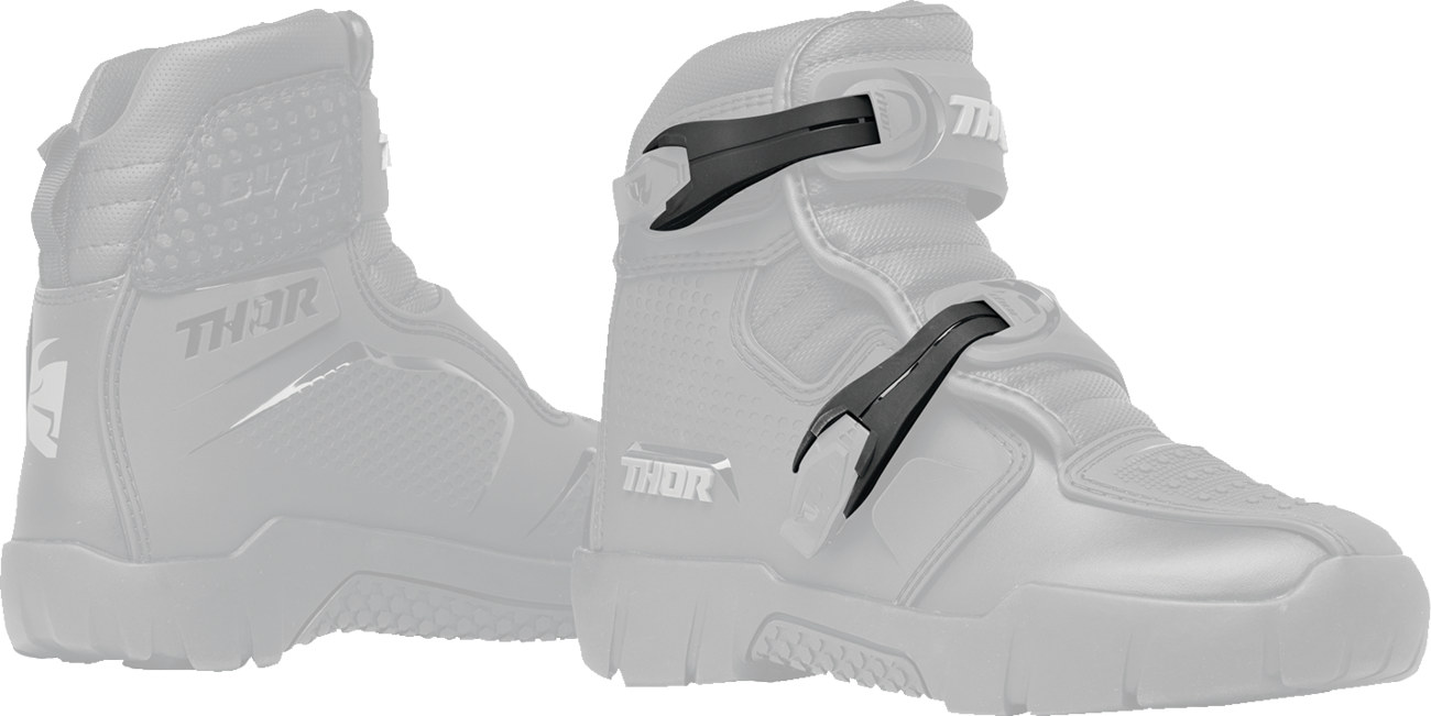 THOR Blitz XRS Boots Straps Kit - Black (Part Number 3430 - 1035) - Kelly Motorsports
