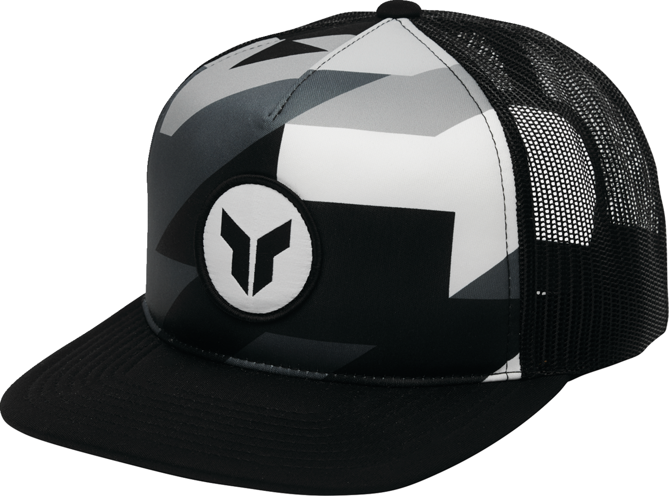 THOR Brave Hat - Black 2501 - 4300 Five Panel Trucker Cap with Woven Patch - Kelly Motorsports