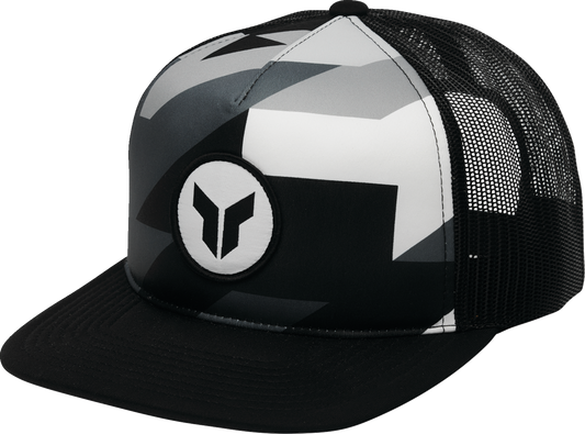 THOR Brave Hat - Black 2501 - 4300 Five Panel Trucker Cap with Woven Patch - Kelly Motorsports