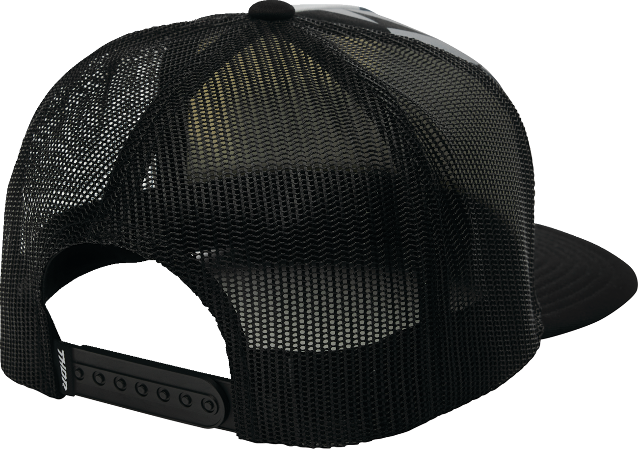 THOR Brave Hat - Black 2501 - 4300 Five Panel Trucker Cap with Woven Patch - Kelly Motorsports