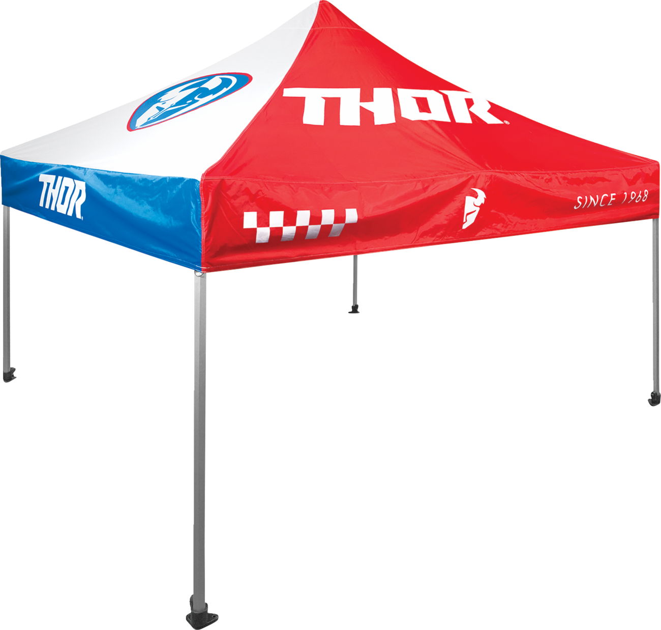 THOR Collapsible Canopy Top - 10' x 10' Red/White/Blue - Part 4030 - 0068 - Kelly Motorsports