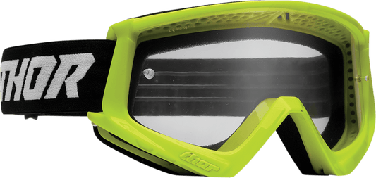 THOR Combat Goggle Racer Flo Acid/Black with Clear Lens (Part No. 2601-2706) - Kelly Motorsports