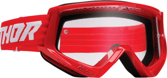 THOR Combat Goggle Racer Model 2601-2709 with Clear Lens and Enhanced Ventilation - Kelly Motorsports