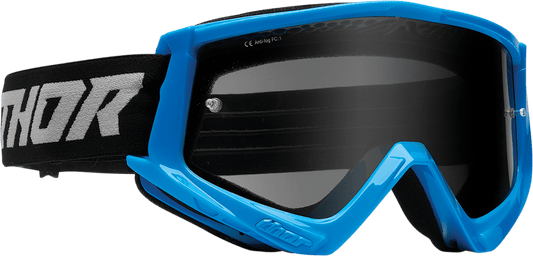 THOR Combat Sand Goggle Racer Model 2601-2695 with Smoke Lens and Adjustable Strap - Kelly Motorsports