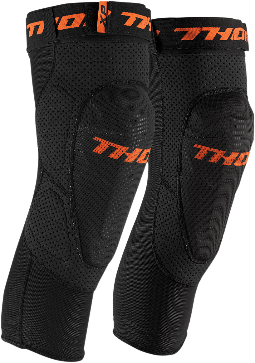 THOR Comp XP Knee Guards - Black, Size Large/X-Large, Part Number 2704-0487 - Kelly Motorsports