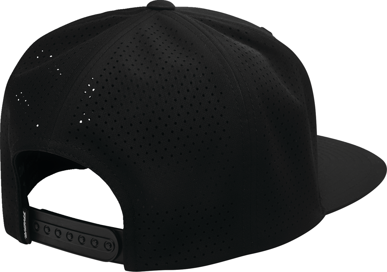 THOR Corp Black Five Panel Hat with 3D Thor Logo and Perforated Back - Part Number 2501 - 4292 - Kelly Motorsports