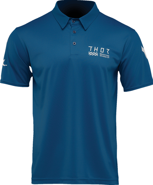 THOR Corpo Polo Shirt - Storm Blue XL - Part Number 3040-3490 - Kelly Motorsports