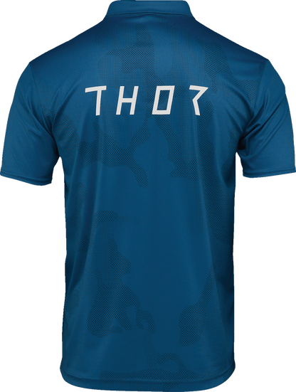 THOR Corpo Polo Shirt - Storm Blue XL - Part Number 3040-3490 - Kelly Motorsports