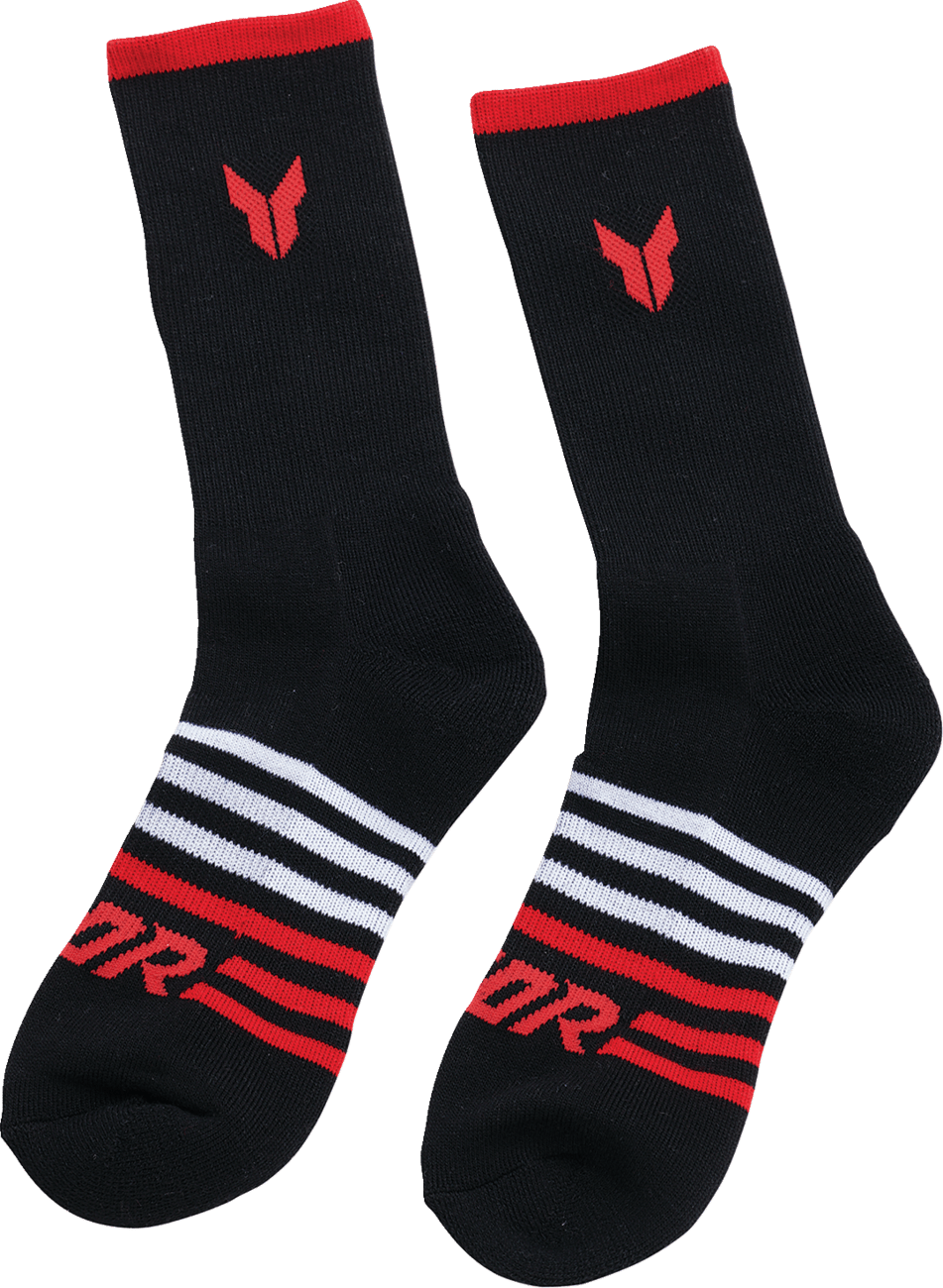 THOR Crew Socks - Black Small/Medium 3 Pack - Part 3431-0856 - Kelly Motorsports