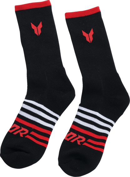 THOR Crew Socks - Black Small/Medium 3 Pack - Part 3431-0856 - Kelly Motorsports