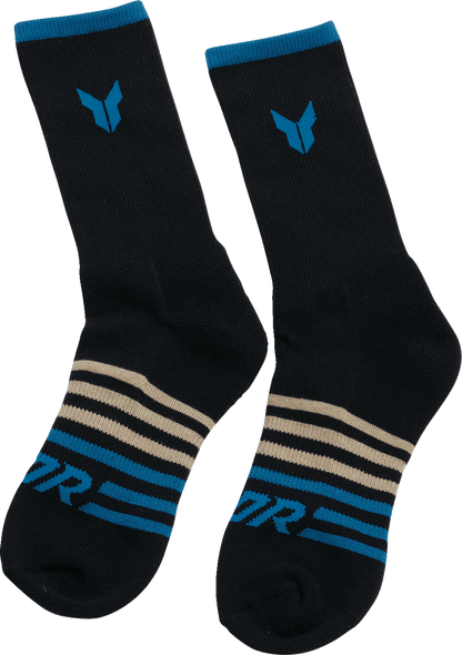 THOR Crew Socks - Black Small/Medium 3 Pack - Part 3431-0856 - Kelly Motorsports
