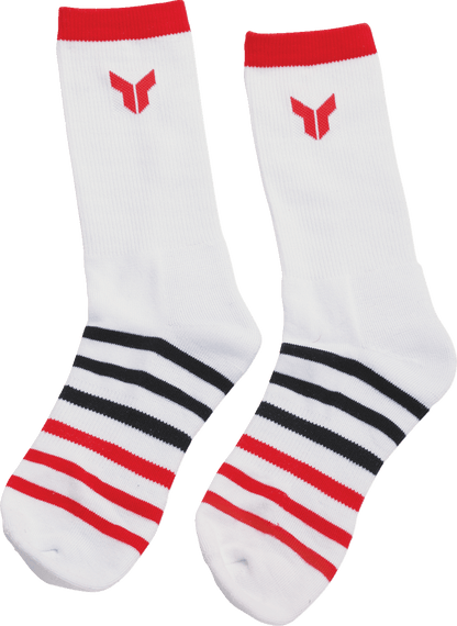THOR Crew Socks White Large/XL 3-Pack - Model 3431-0855 - Kelly Motorsports