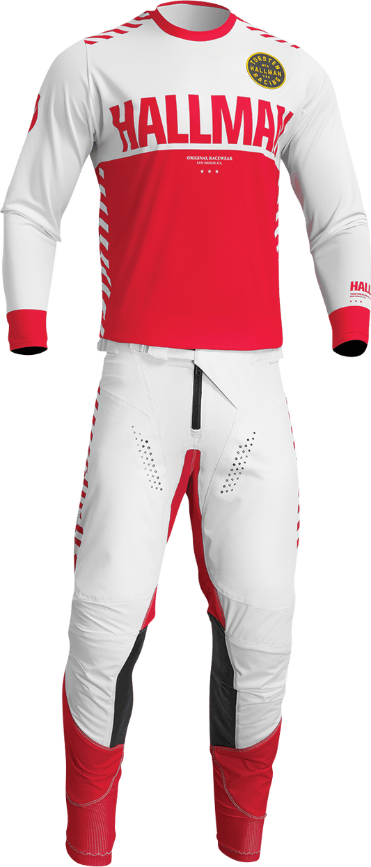 THOR Differ Slice Jersey - White/Red, Medium - Model 2910-7134 - Kelly Motorsports