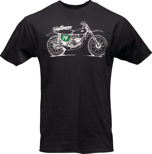 THOR Elsinore™ Black T-Shirt - Small with Screen Printed Logo Graphics - Kelly Motorsports