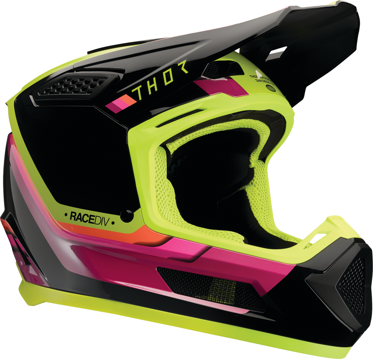 THOR Fleet Defy Helmet Small by THOR – Black and Acid with Advanced Impact Protection - Kelly Motorsports