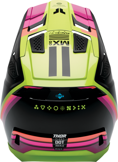 THOR Fleet Defy Helmet Small by THOR – Black and Acid with Advanced Impact Protection - Kelly Motorsports