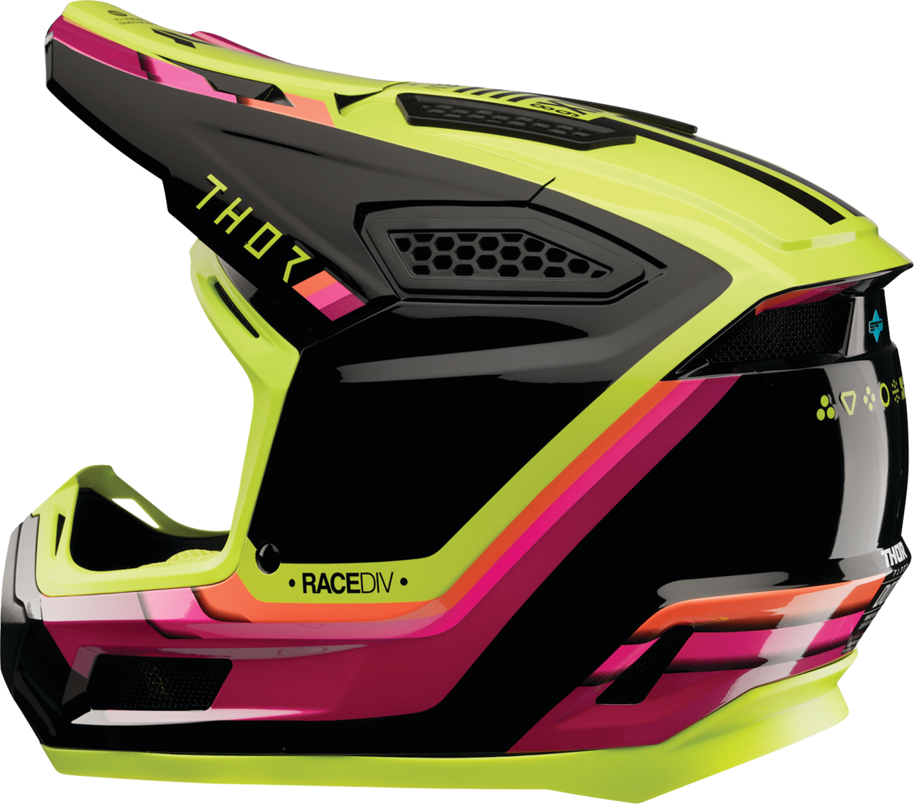 THOR Fleet Defy Helmet Small by THOR – Black and Acid with Advanced Impact Protection - Kelly Motorsports