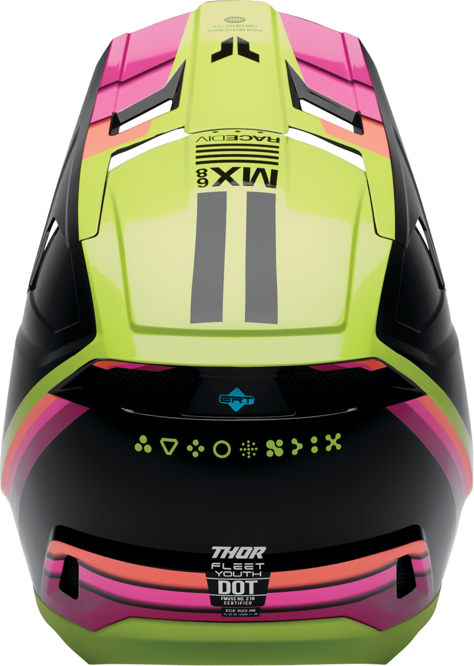THOR Fleet Defy Helmet with Durable Polycarbonate/ABS Shell and ERT Technology - Kelly Motorsports