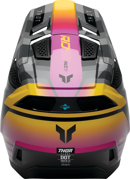 THOR Fleet Helmet Camber - Black/Magenta Medium | Durable Polycarbonate/ABS Shell with Impact Protection - Kelly Motorsports