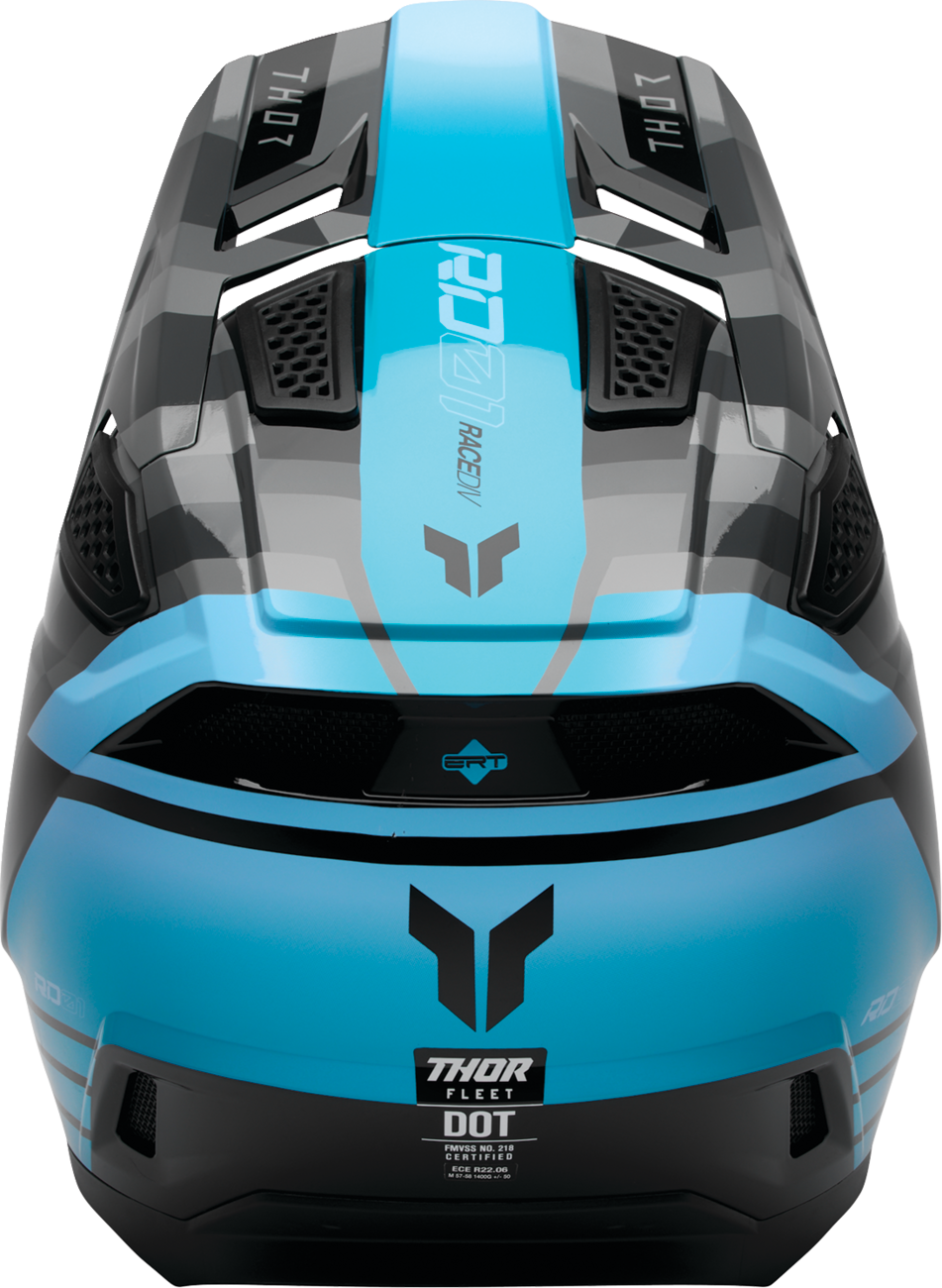 THOR Fleet Helmet Camber - Black/Teal XS (Part 0110 - 9417) - Kelly Motorsports