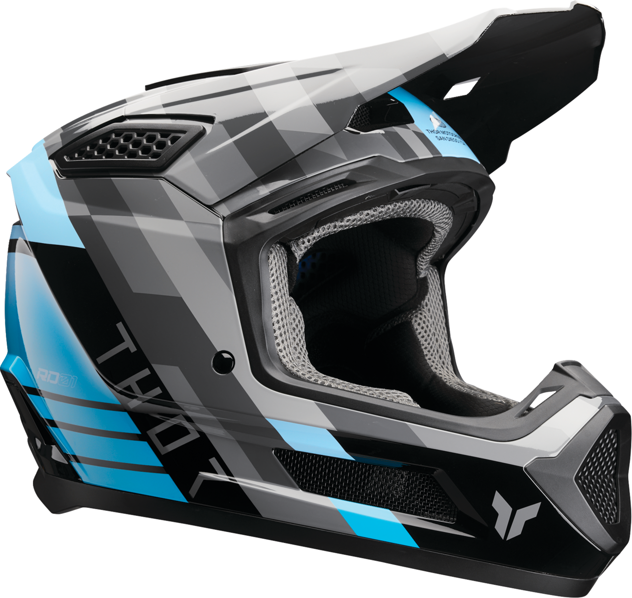 THOR Fleet Helmet Camber - Black/Teal XS (Part 0110 - 9417) - Kelly Motorsports