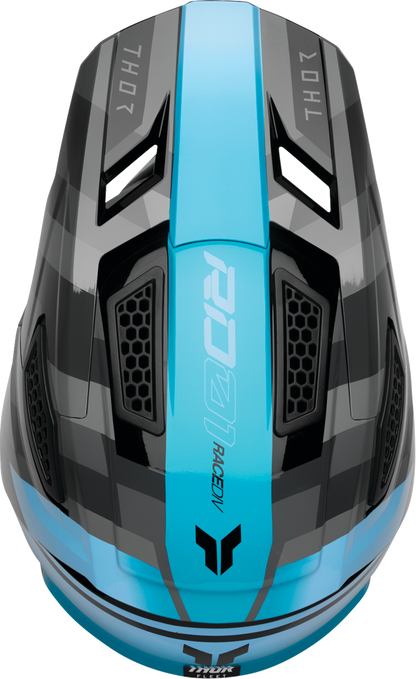 THOR Fleet Helmet Camber - Black/Teal XS (Part 0110 - 9417) - Kelly Motorsports