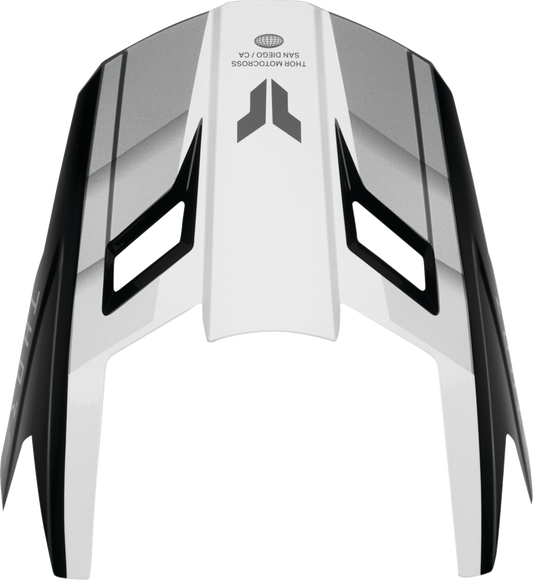 THOR Fleet Visor Kit for Defy Helmets - Black/White, Large to 2XL (Part Number: 0132 - 1986) - Kelly Motorsports