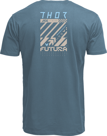 THOR Futura T-Shirt - Petrol Blue, Size XL - Part Number 3030-25125 - Kelly Motorsports