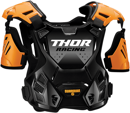 THOR Guardian Deflector M/L by THOR – Orange/Black Safety Gear with Adjustable Fit and Impact Protection - Kelly Motorsports