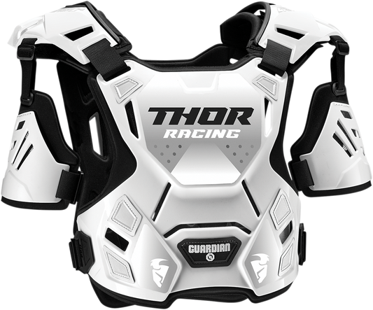 THOR Guardian Deflector White XL/2XL with Adjustable Comfort Liner and Impact Protection - Part 2701 - 0956 - Kelly Motorsports