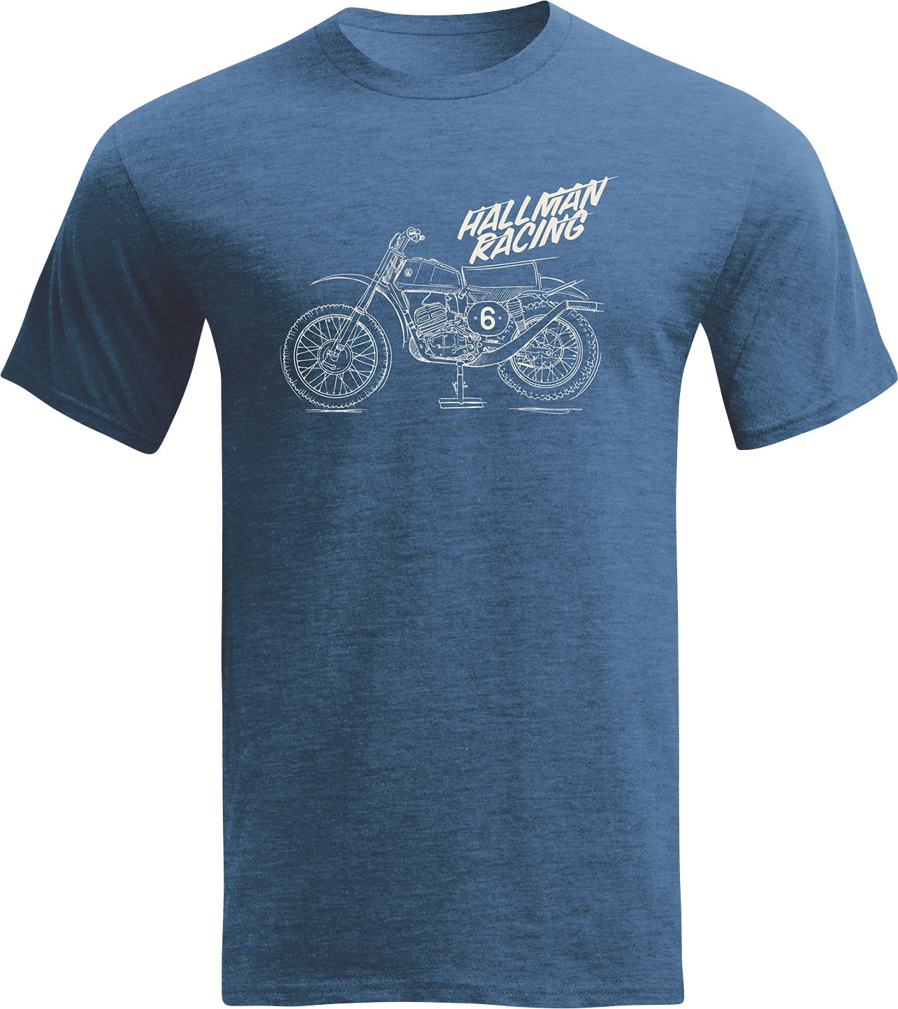 THOR Hallman CZ T-Shirt Indigo Heather Navy Small - 3030-22640 - Kelly Motorsports