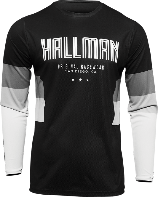 THOR Hallman Differ Draft Jersey 2XL Black/White - Part Number 2910-6601 - Kelly Motorsports