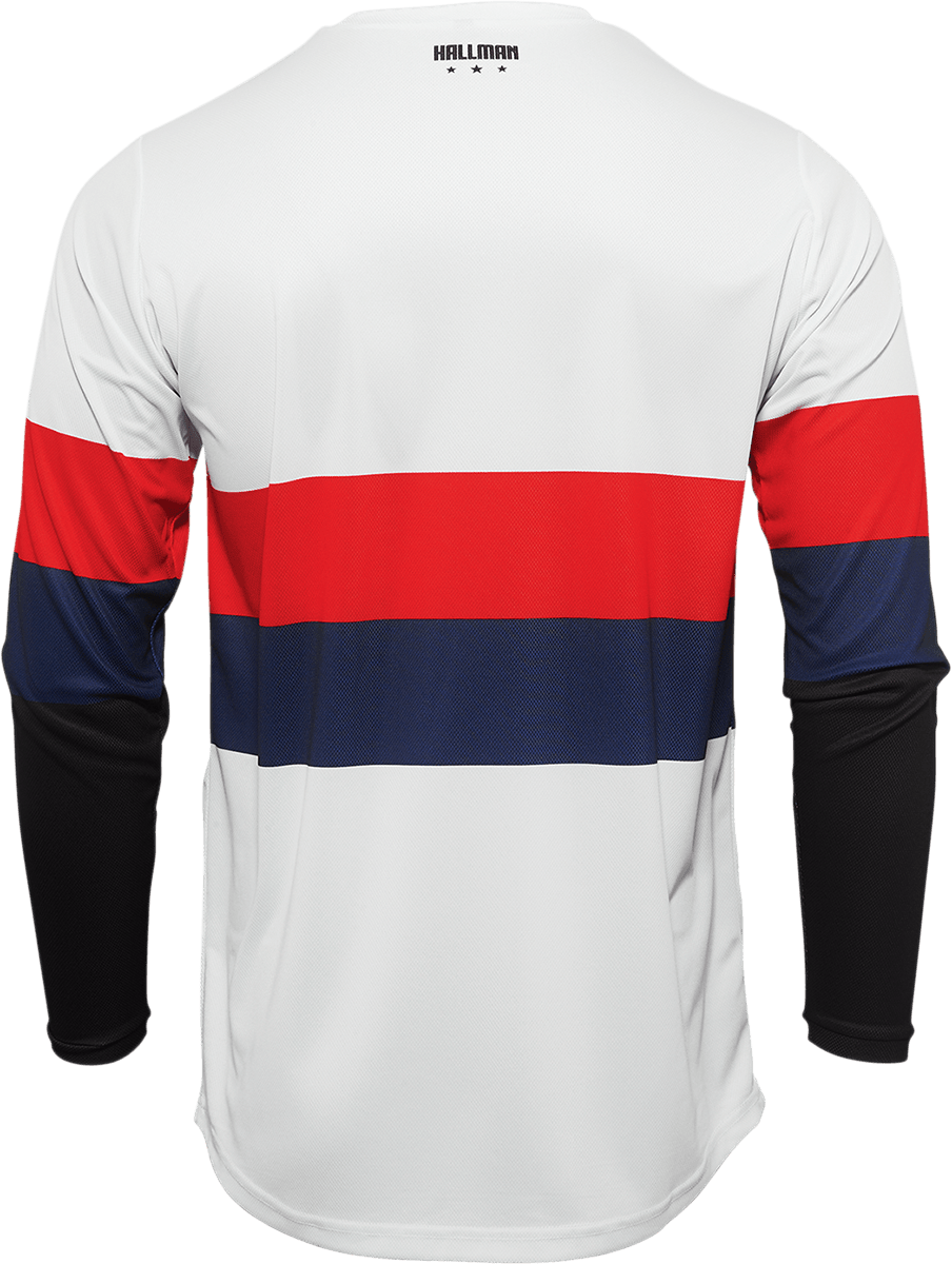 THOR Hallman Differ Draft Jersey 2XL White/Red/Navy - Part 2910-6606 - Kelly Motorsports