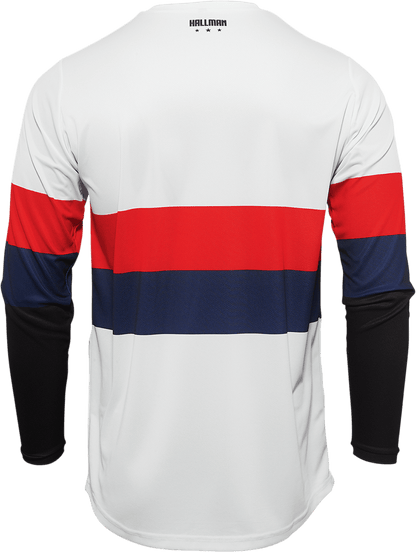 THOR Hallman Differ Draft Jersey 2XL White/Red/Navy - Part 2910-6606 - Kelly Motorsports