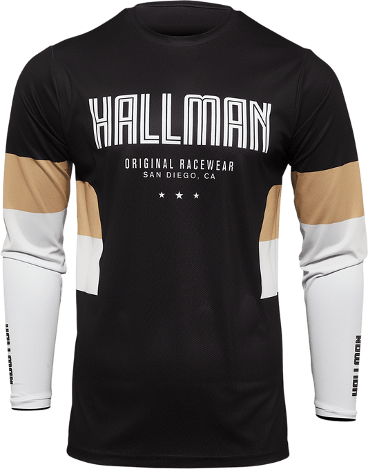 THOR Hallman Differ Draft Jersey - Black/Latte, Size Small (Part No. 2910-6592) - Kelly Motorsports