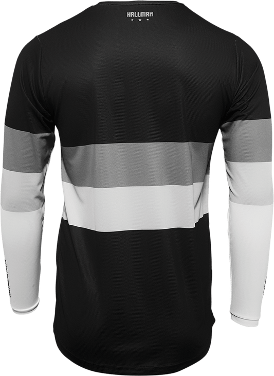 THOR Hallman Differ Draft Jersey - Black/White Large (Part No. 2910-6599) - Kelly Motorsports