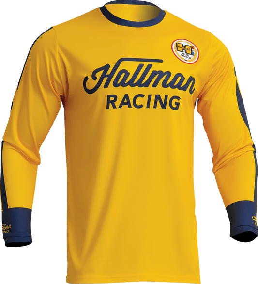 THOR Hallman Differ Roosted Jersey 2XL - Lemon and Navy, Model 2910-7125 - Kelly Motorsports