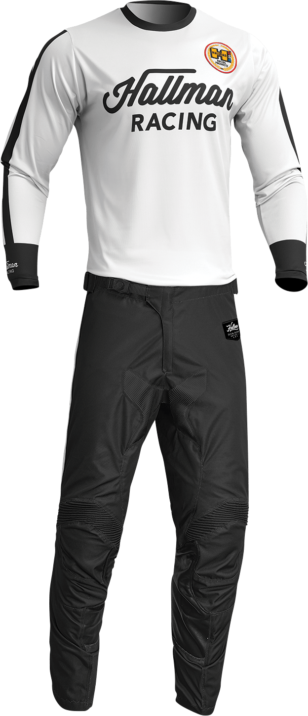 THOR Hallman Differ Roosted Jersey - White/Black Small (Part No. 2910-7115) - Kelly Motorsports