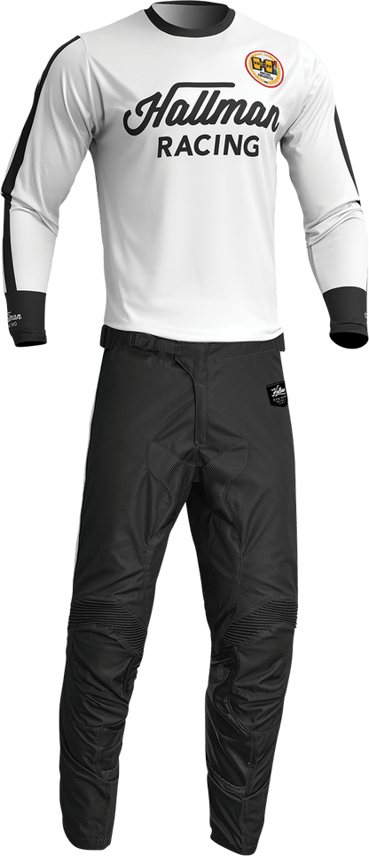 THOR Hallman Differ Roosted Jersey - White/Black Small (Part No. 2910-7115) - Kelly Motorsports