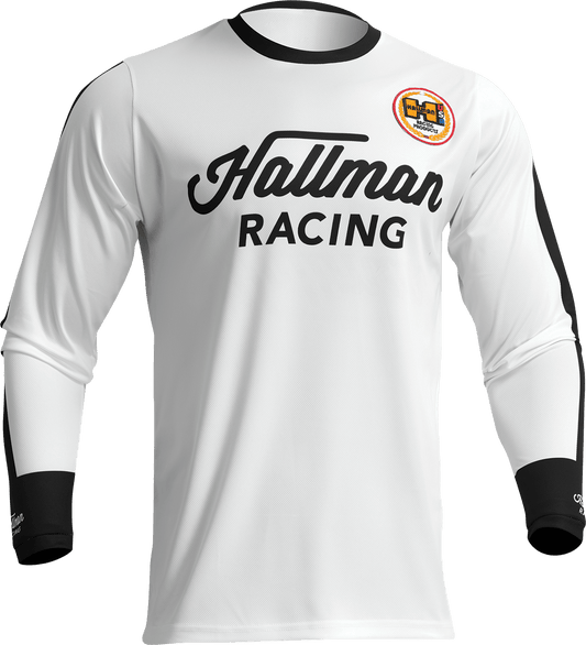 THOR Hallman Differ Roosted Jersey - White/Black Small (Part No. 2910-7115) - Kelly Motorsports
