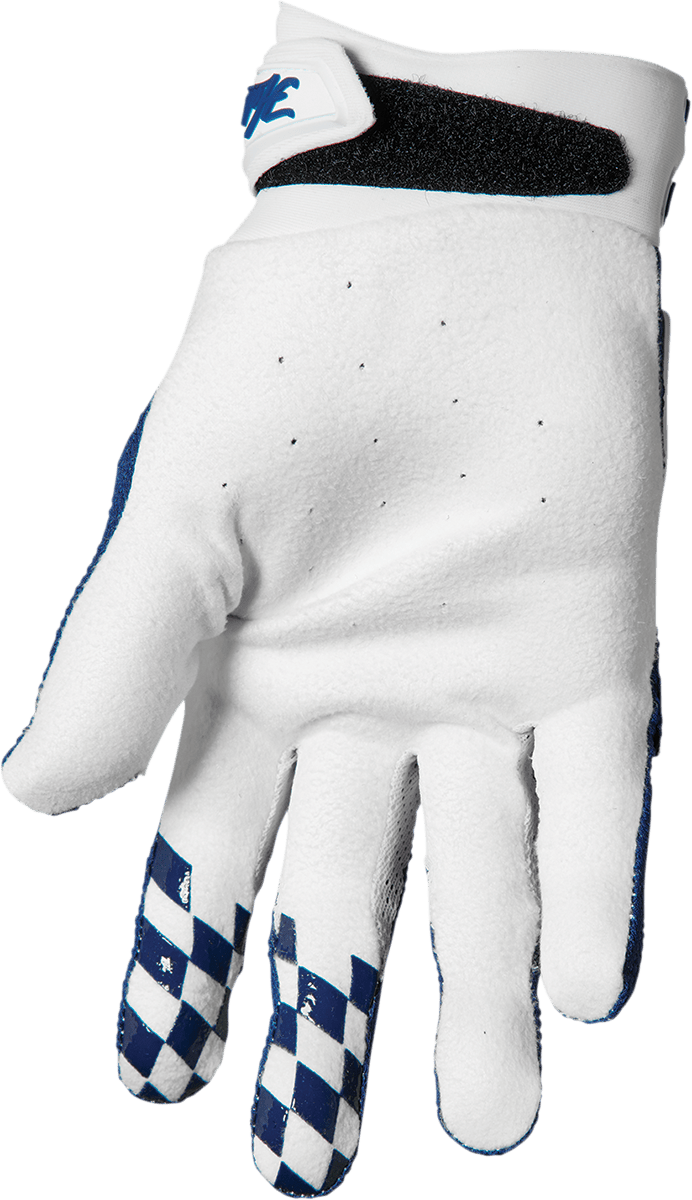 THOR Hallman Digit Gloves - White/Navy, Model 3330-6770 - Kelly Motorsports