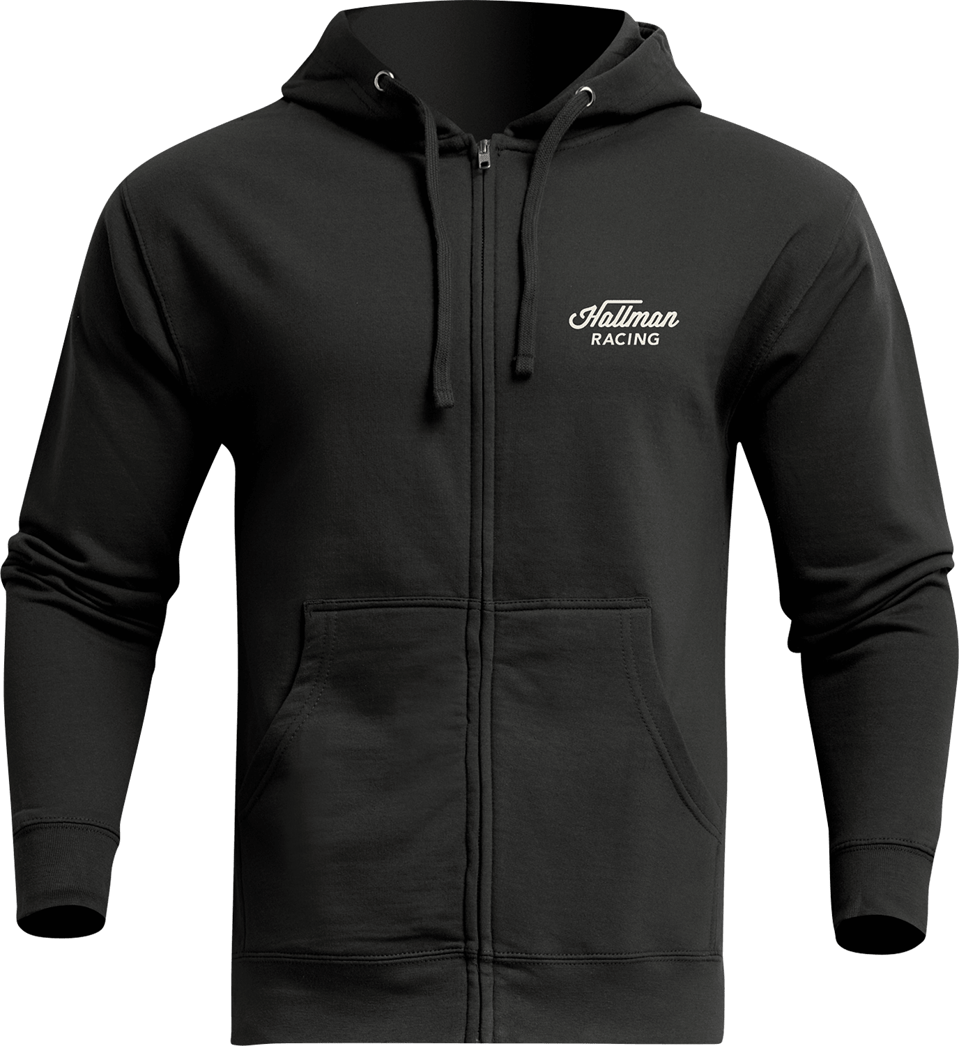 THOR Hallman Heritage Zip-Up Sweatshirt - Black - Small (Part No. 3050-6332) - Kelly Motorsports