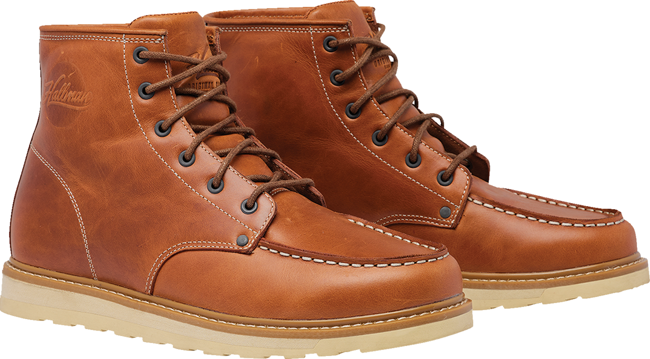 THOR Hallman Towner Boots Brown US 11 - Durable Full Grain Leather Construction - Kelly Motorsports