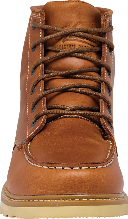 THOR Hallman Towner Boots Brown US 9 - Full Grain Leather Upper, D3O® Ankle Padding - Kelly Motorsports