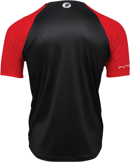 THOR Intense Assist Chex Short-Sleeve MTB Jersey - Red/Black, Part No. 5120-0139 - Kelly Motorsports