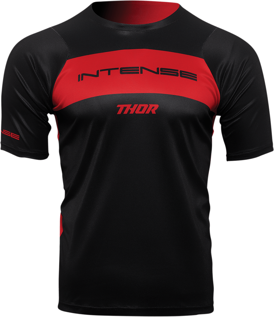 THOR Intense Assist Dart Short-Sleeve Jersey - Black/Red, Model 5120-0150 - Kelly Motorsports