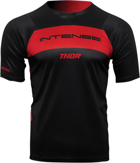 THOR Intense Assist Dart Short-Sleeve Jersey - Black/Red, Size Small (Part No. 5120-0151) - Kelly Motorsports