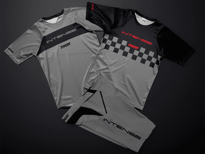THOR Intense Assist Dart Short-Sleeve Jersey - Gray/Black, Medium, Part 5120-0158 - Kelly Motorsports