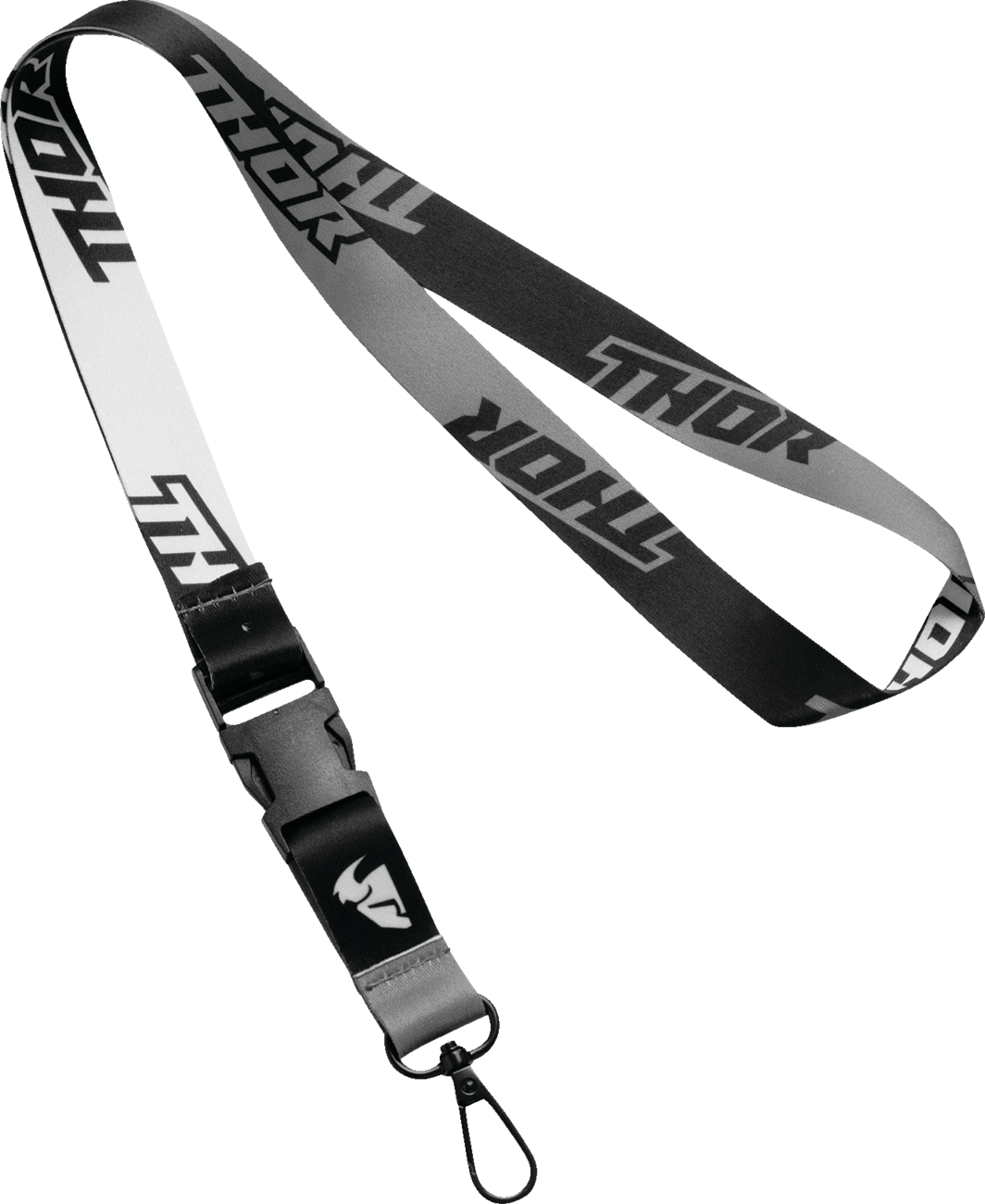 THOR Lanyard - Black and Gray with Thor Logo, Part Number 9501 - 0284 - Kelly Motorsports
