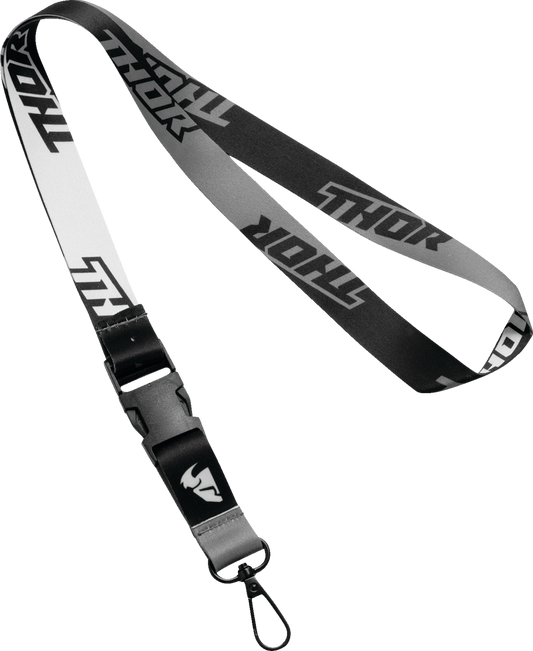 THOR Lanyard - Black and Gray with Thor Logo, Part Number 9501 - 0284 - Kelly Motorsports